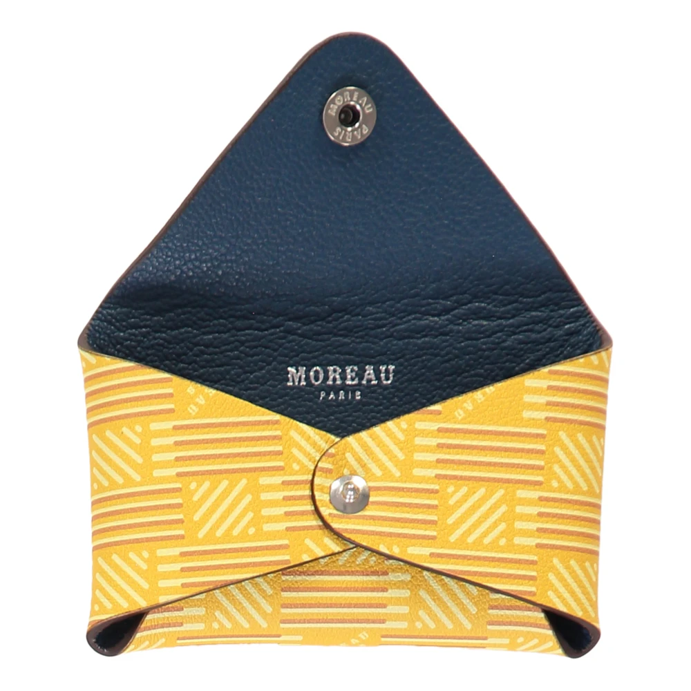 Moreau Paris Logo Detail Leren Kaarthouder Yellow Dames