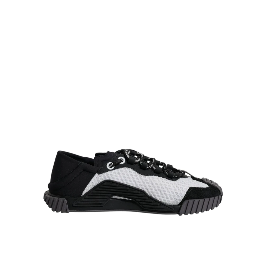 Dolce & Gabbana Men's Black Luxury Mesh Trainers With Rubber Sole Size 10 Uk