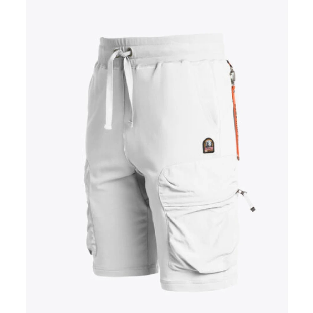 Parajumpers Urban Fleece Shorts met Nylon-inzetstukken White Heren