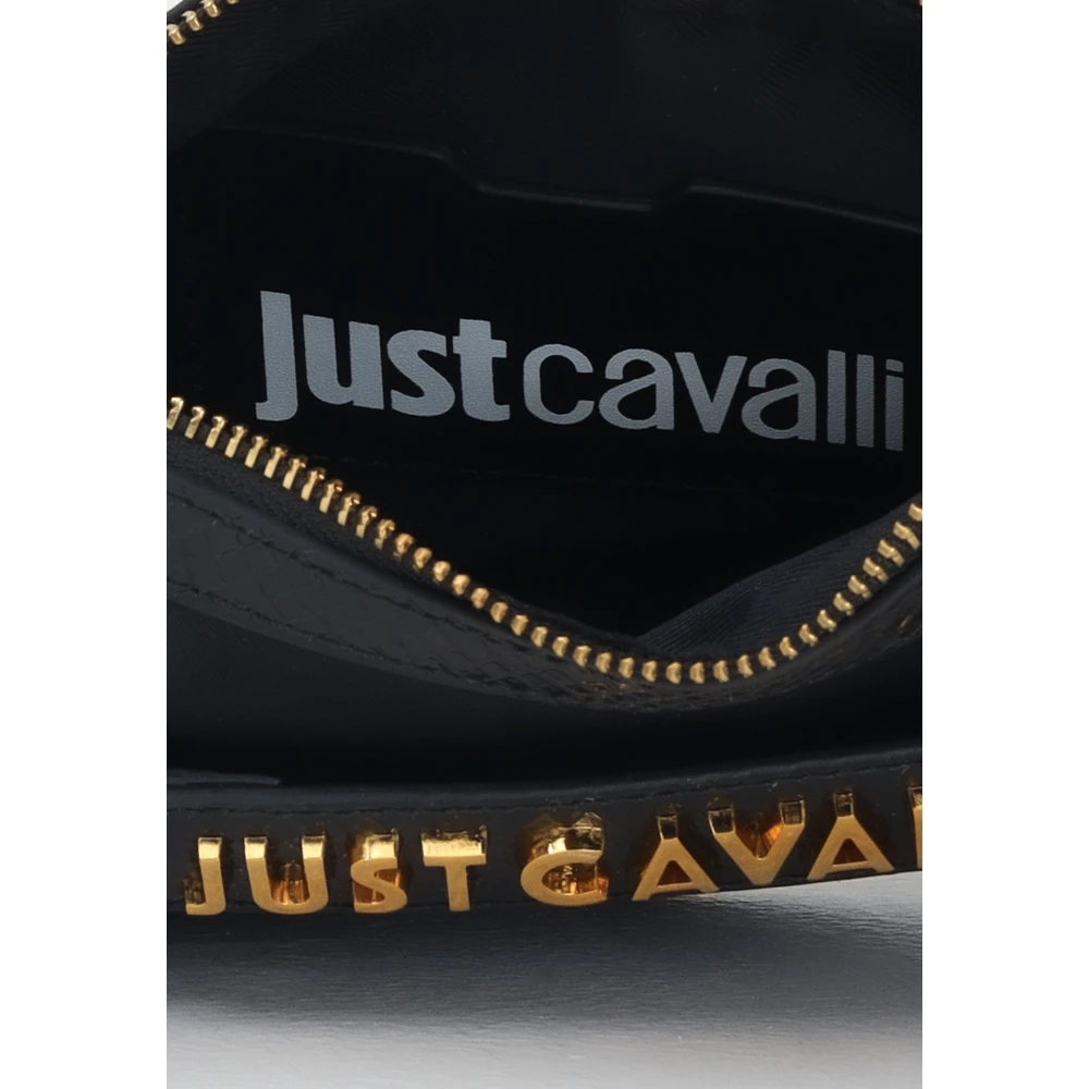 Just Cavalli Zwarte schoudertas met pythonprint Black Dames