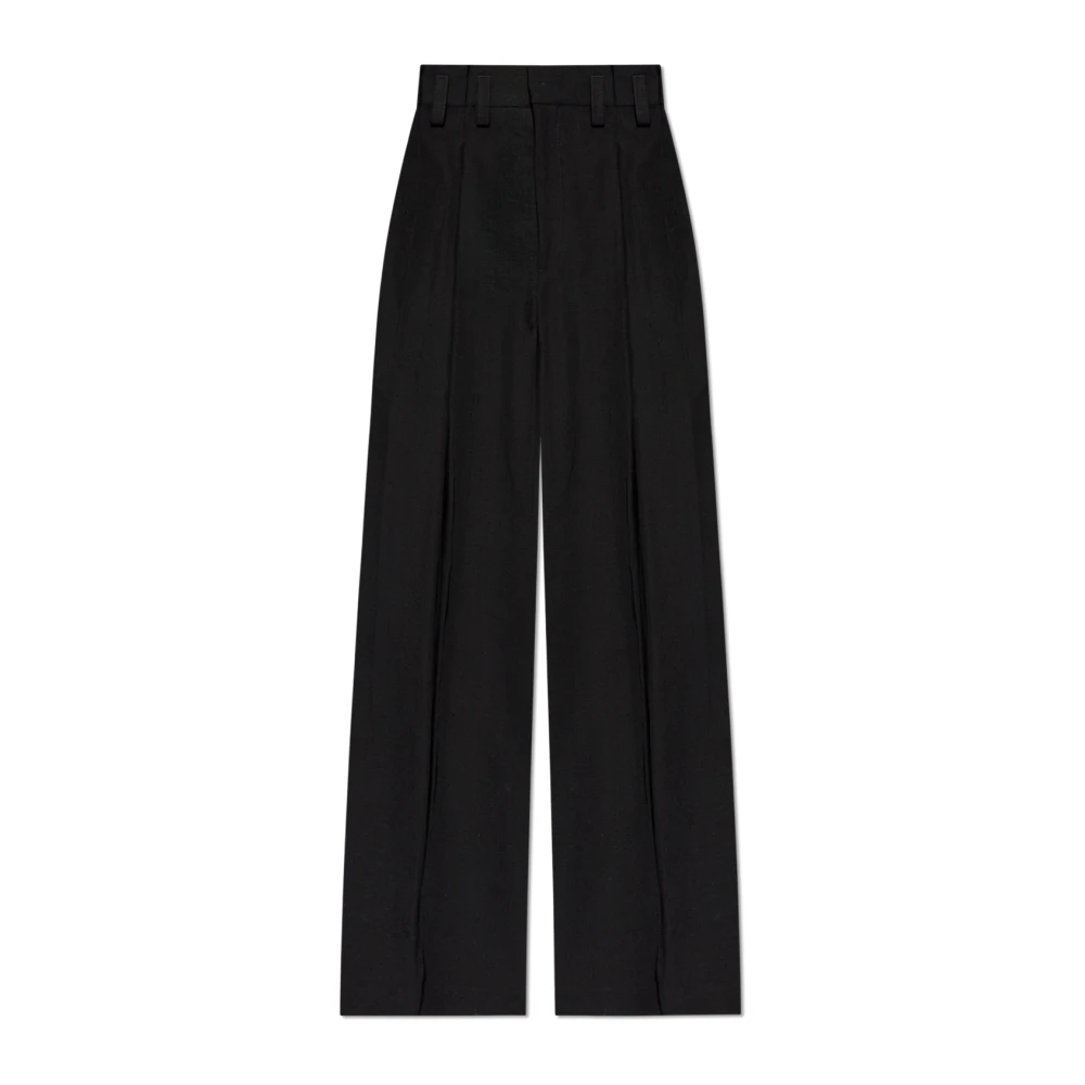 Jil Sander Men's Black Pleat Front Trousers