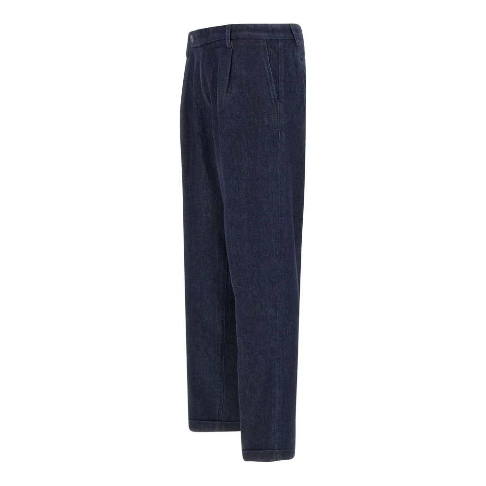 Re-Hash Donkerblauwe Heren Zijden Denim Jeans Blue Heren
