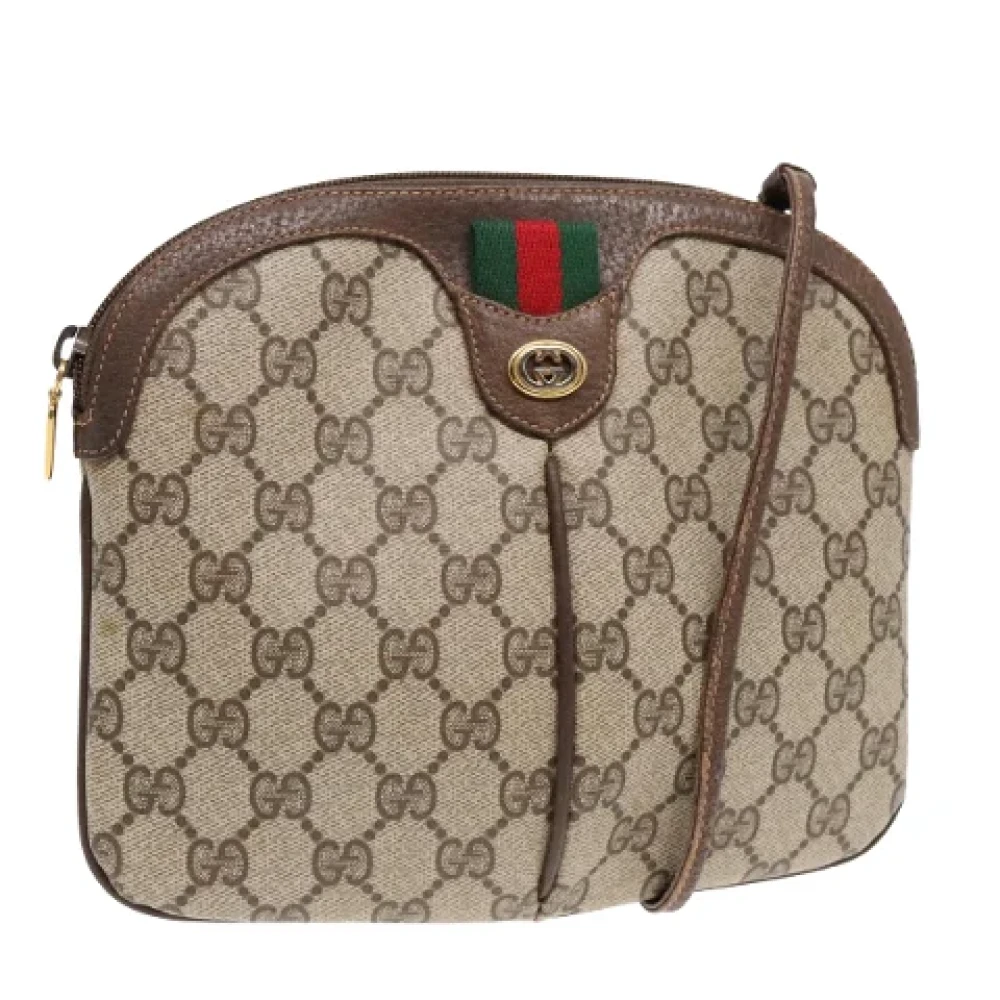 Gucci Vintage Pre-owned Leather shoulder-bags Beige Dames