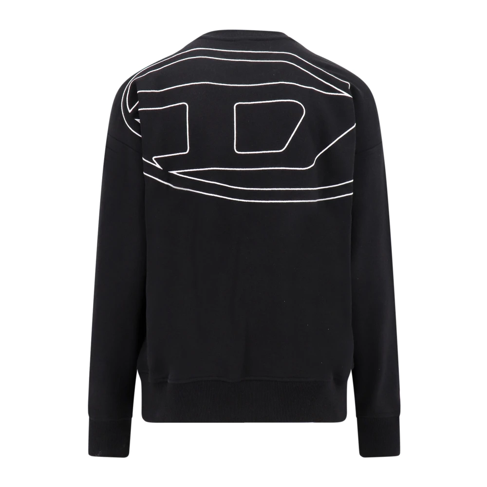 Diesel Maxi Oval-D Katoenen Sweatshirt Black Heren