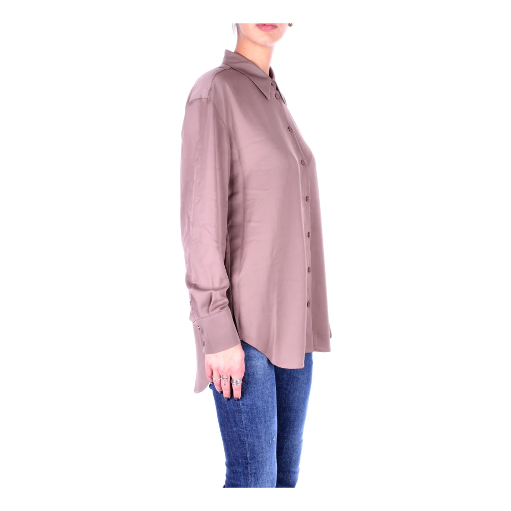 Calvin Klein Dames Overhemd met Voorknoopsluiting Purple Dames