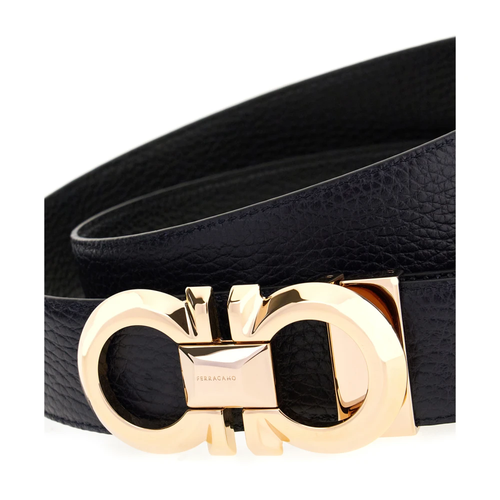 Salvatore Ferragamo Stijlvolle Riemencollectie voor Mannen Black Heren