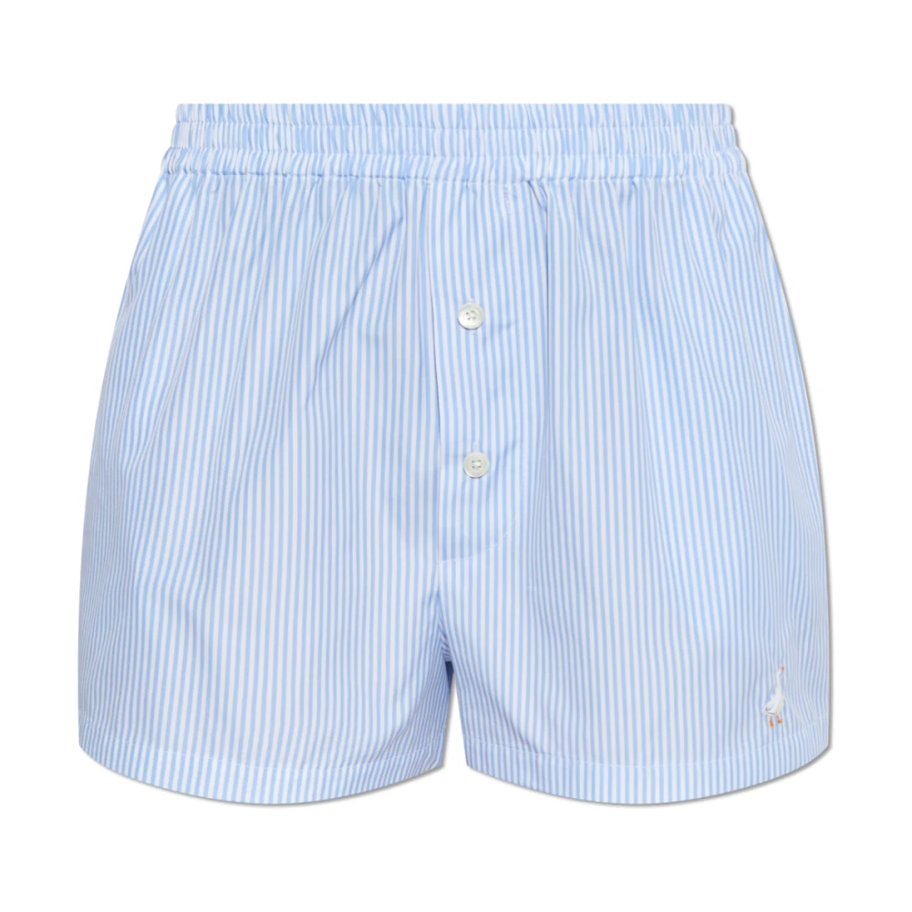 Moschino Women's Blue Short Shorts, S, Lingerie-Style Shorts