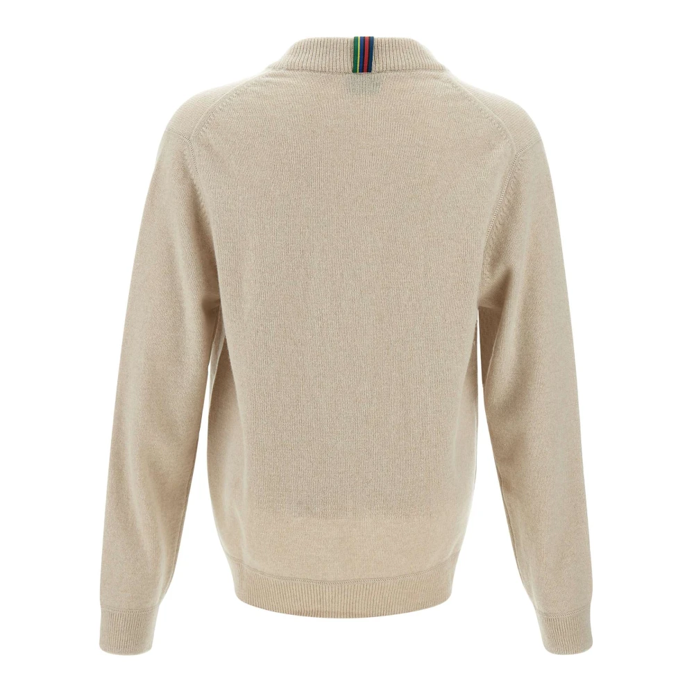 Paul Smith Merino Wol Vest Zand Duif Grijs Beige Heren