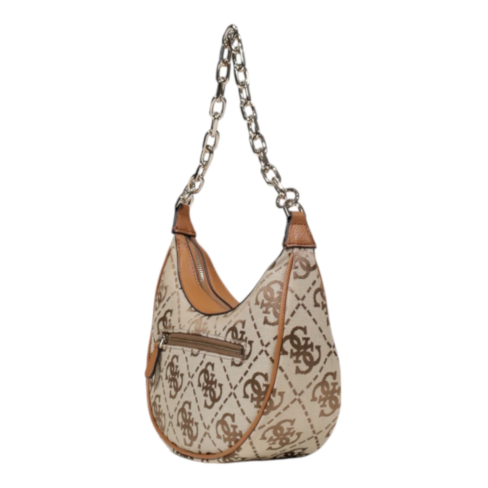 Guess Elegante Hobo Schoudertas voor Vrouwen Beige Dames