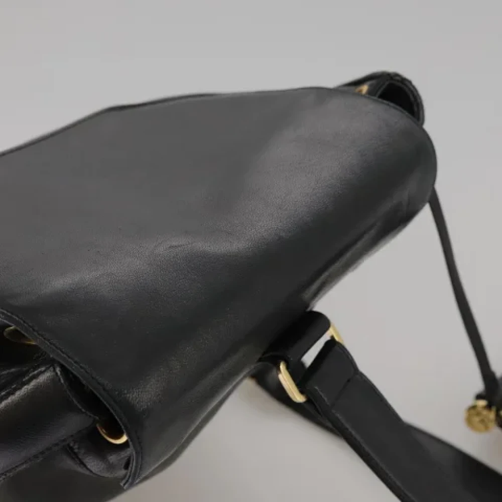 Chanel Vintage Pre-owned Leather crossbody-bags Black Dames