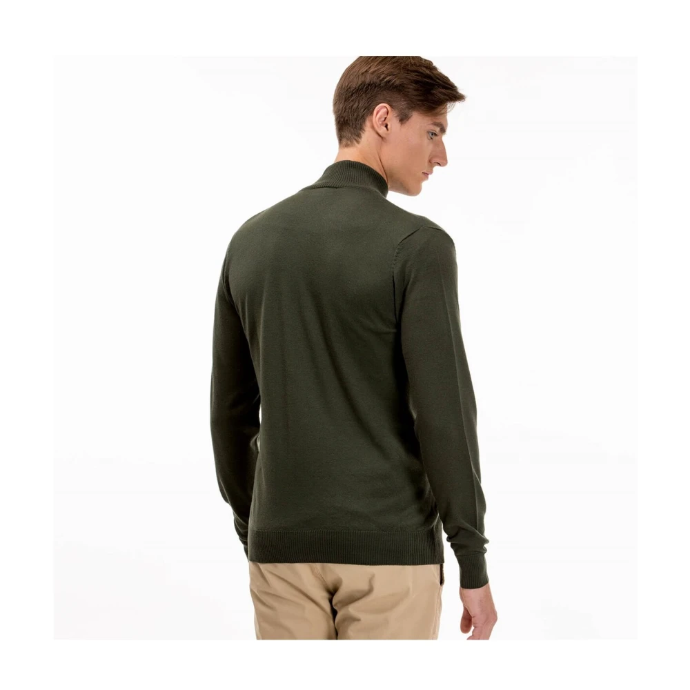 Lacoste Groene Gebreide Trui Green Heren
