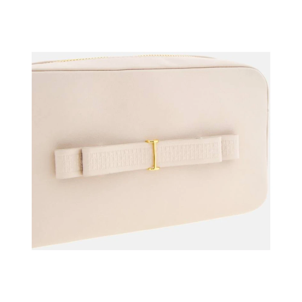 Carolina Herrera Insignia Crossbody Tas met Strikdetail Beige Dames