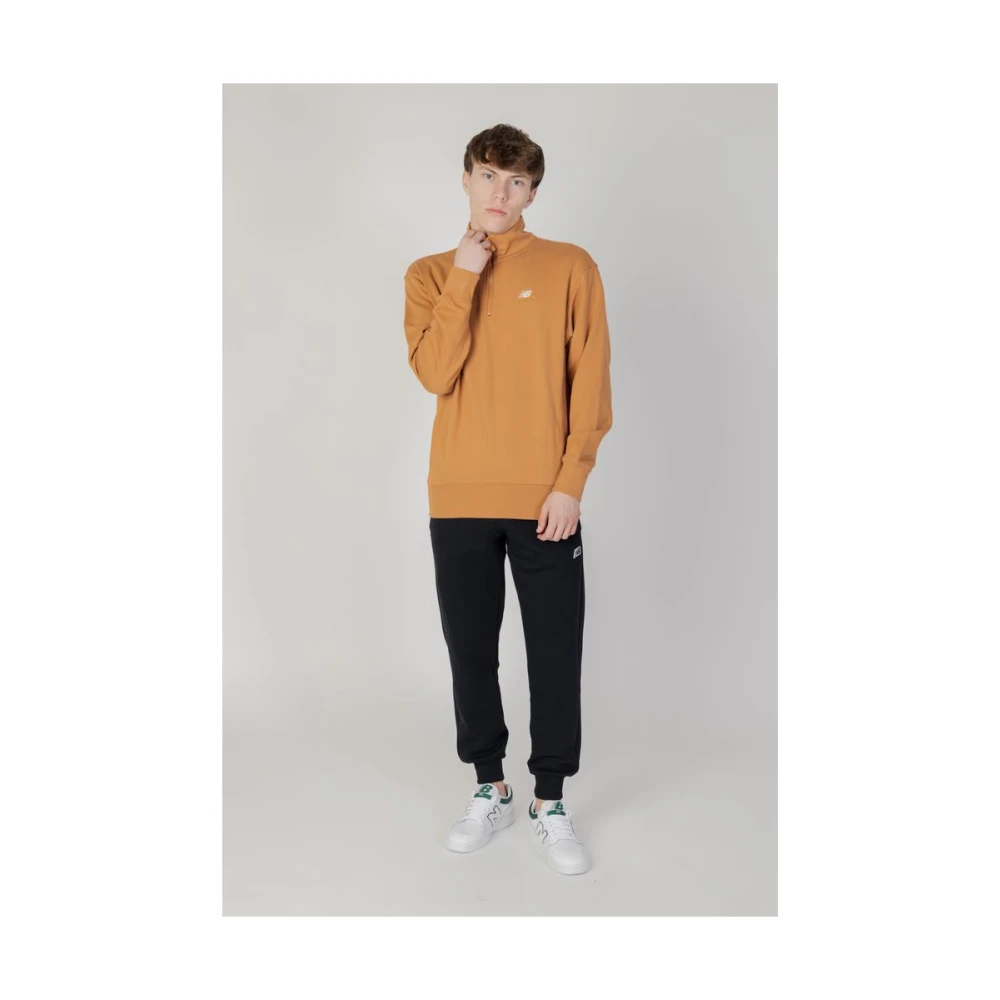 New Balance Bruine Katoenen Sweater Heren Collectie Brown Heren