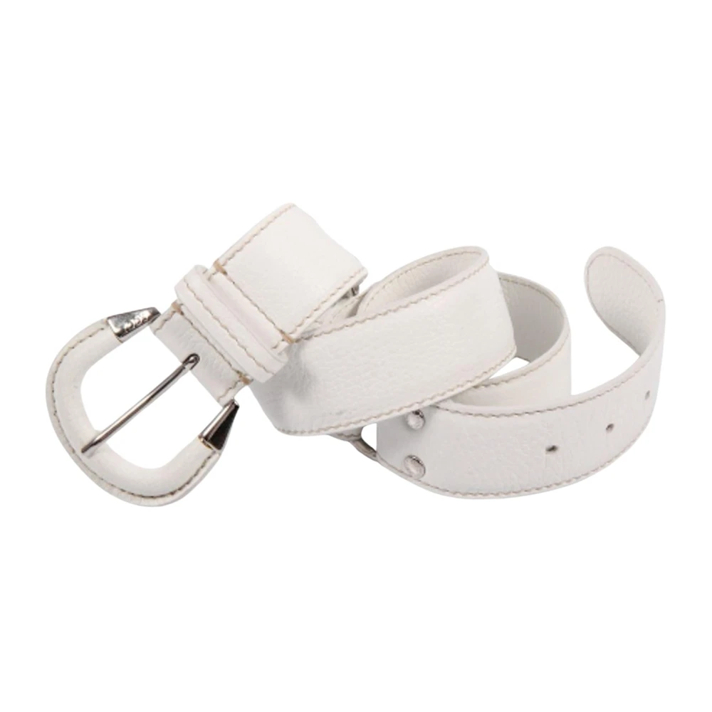 TOD'S Witte Leren Riem Mannen Vrouwen Stijl White Dames