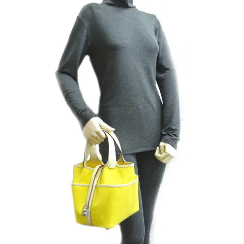 Hermès Vintage Pre-owned Leather handbags Yellow Dames