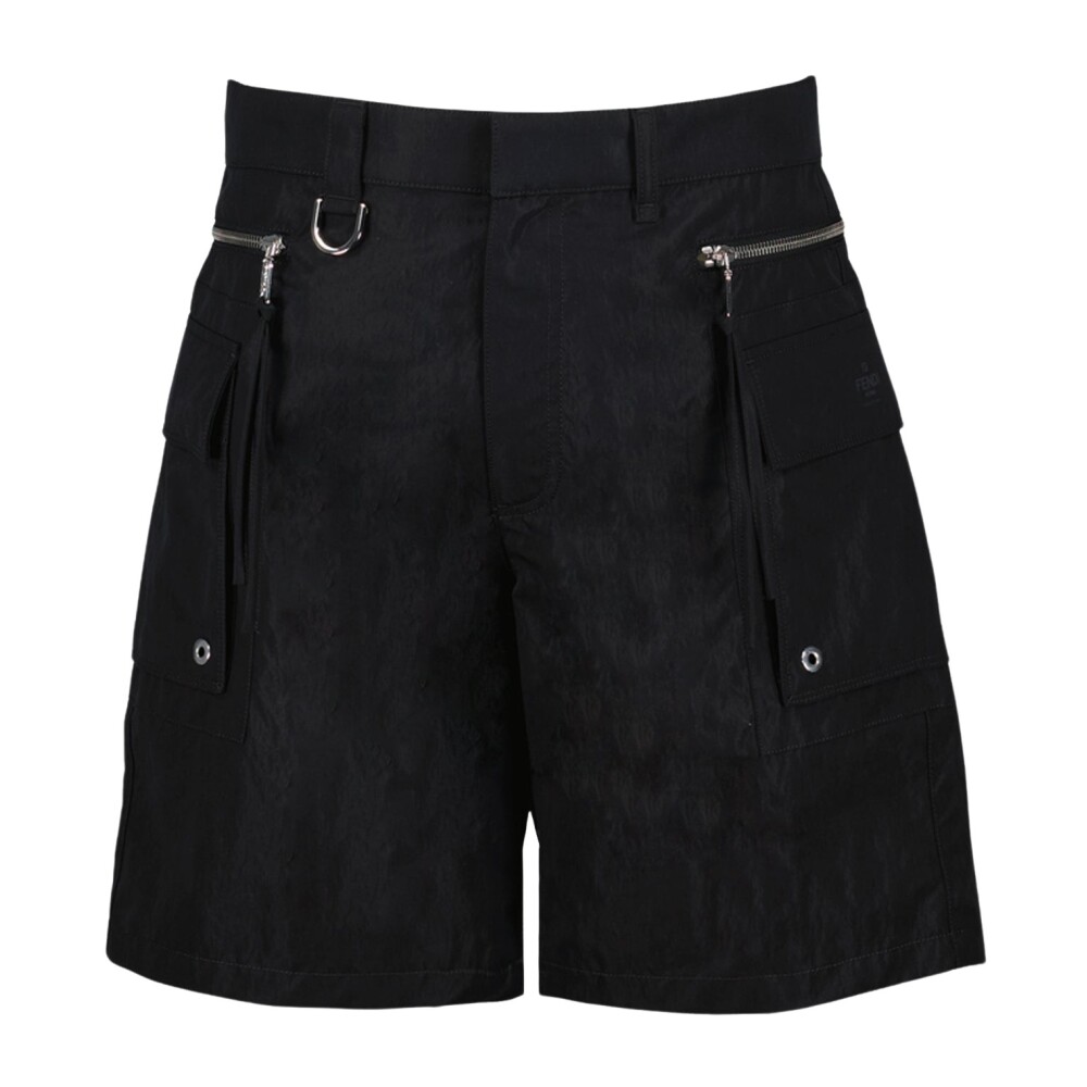 Shorts Bermuda avec Coupe Carotte et Fermeture clair Cach e