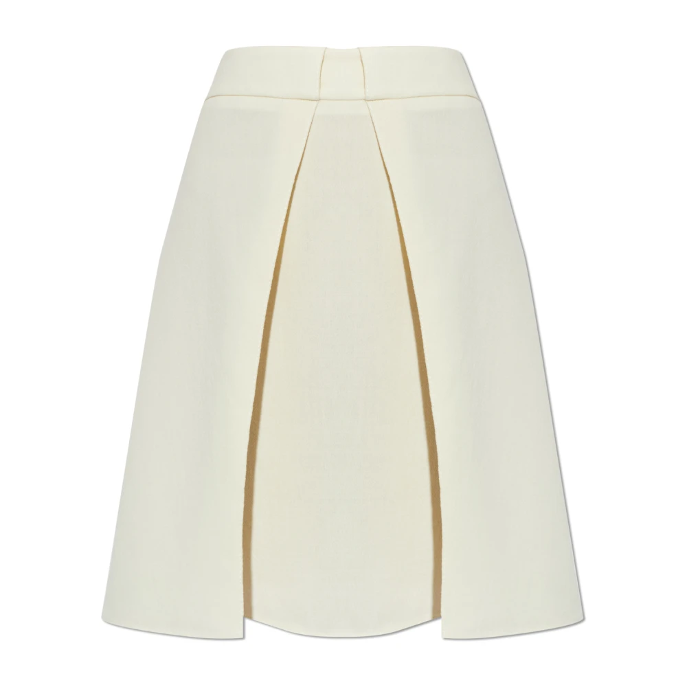 Marni Women's Beige Short Skirts, 2XS, Wool Crêpe Midi Skirt