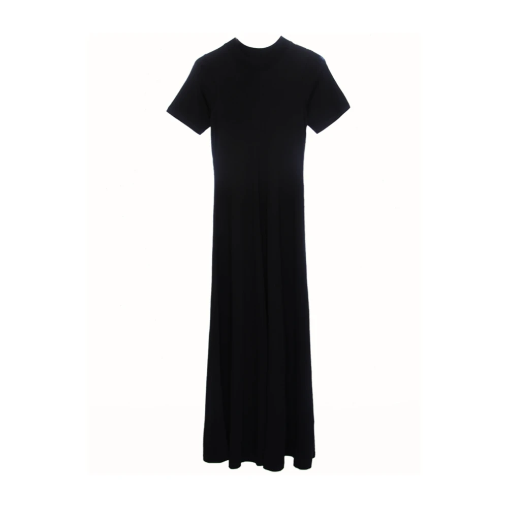 Loulou Studio Elegante Zwarte Maxi Jurk Black Dames