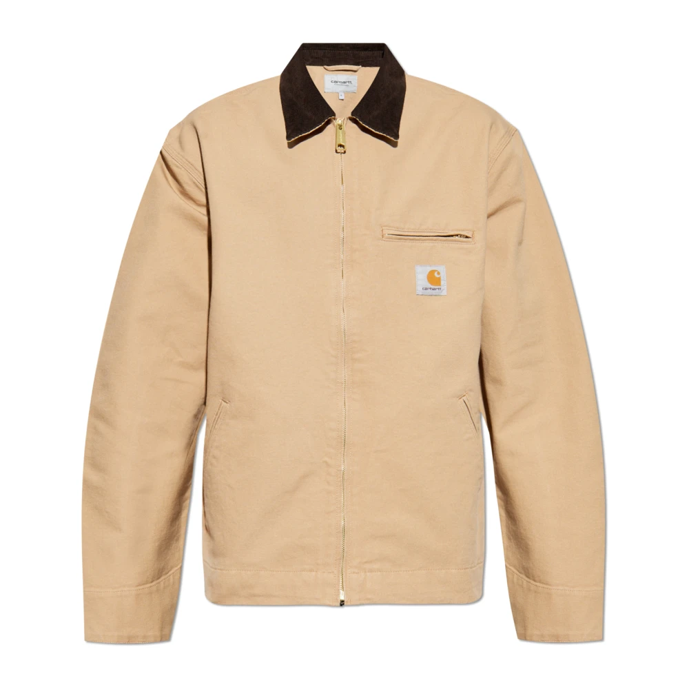 Carhartt WIP Voorlogo Ritsjas Biologisch Katoen Beige Heren