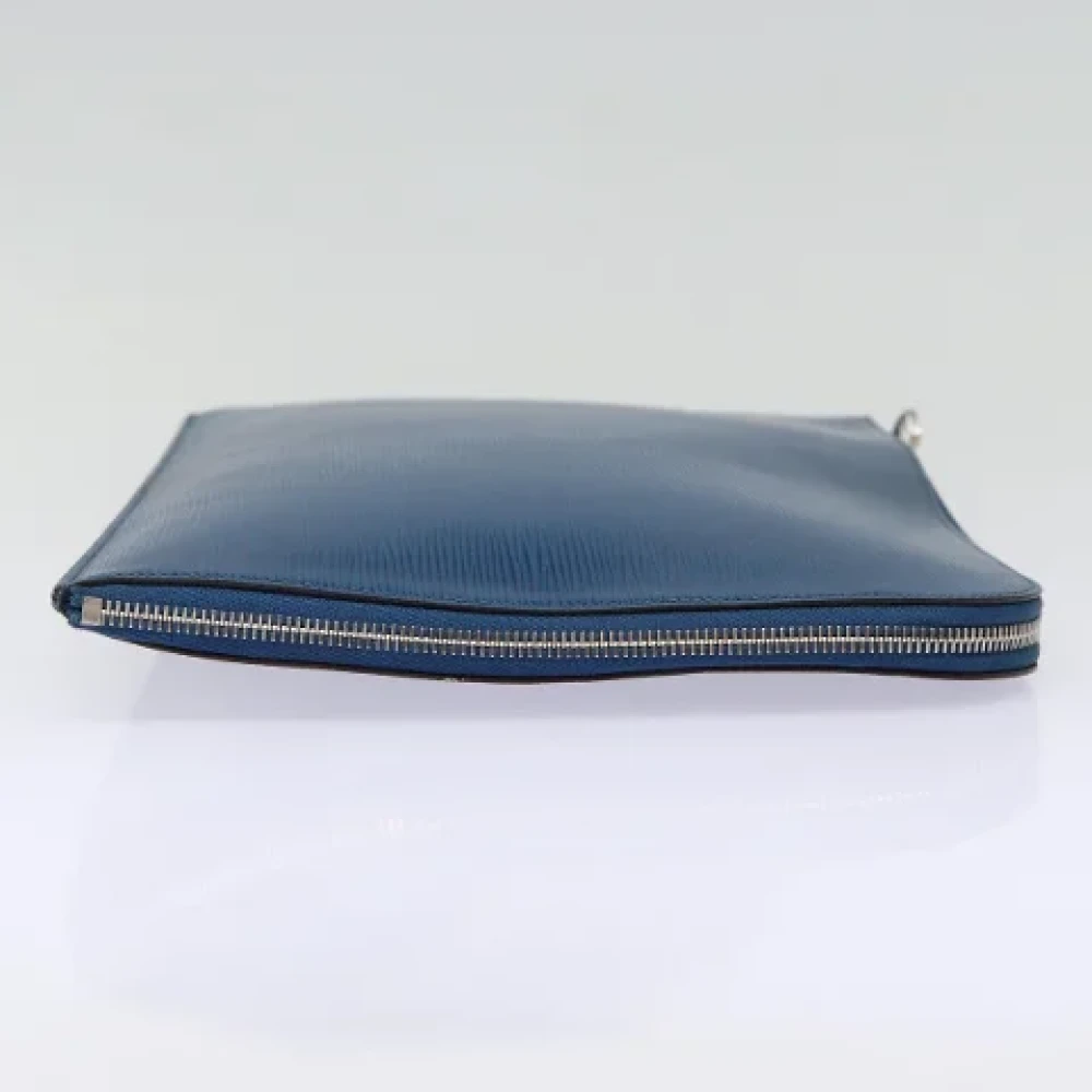 Louis Vuitton Vintage Pre-owned Leather clutches Blue Dames
