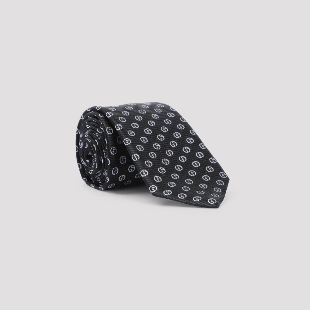 Giorgio Armani Elegante Nero Stropdas Black Heren