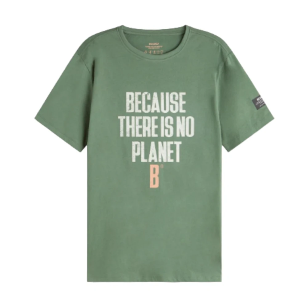 Ecoalf Minimalistische Biologische Katoenen T-shirt Green Heren