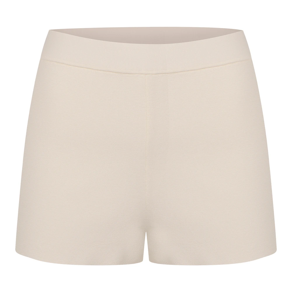 P.a.r.o.s.h. Gebreide Elastische Taille Shorts White Dames