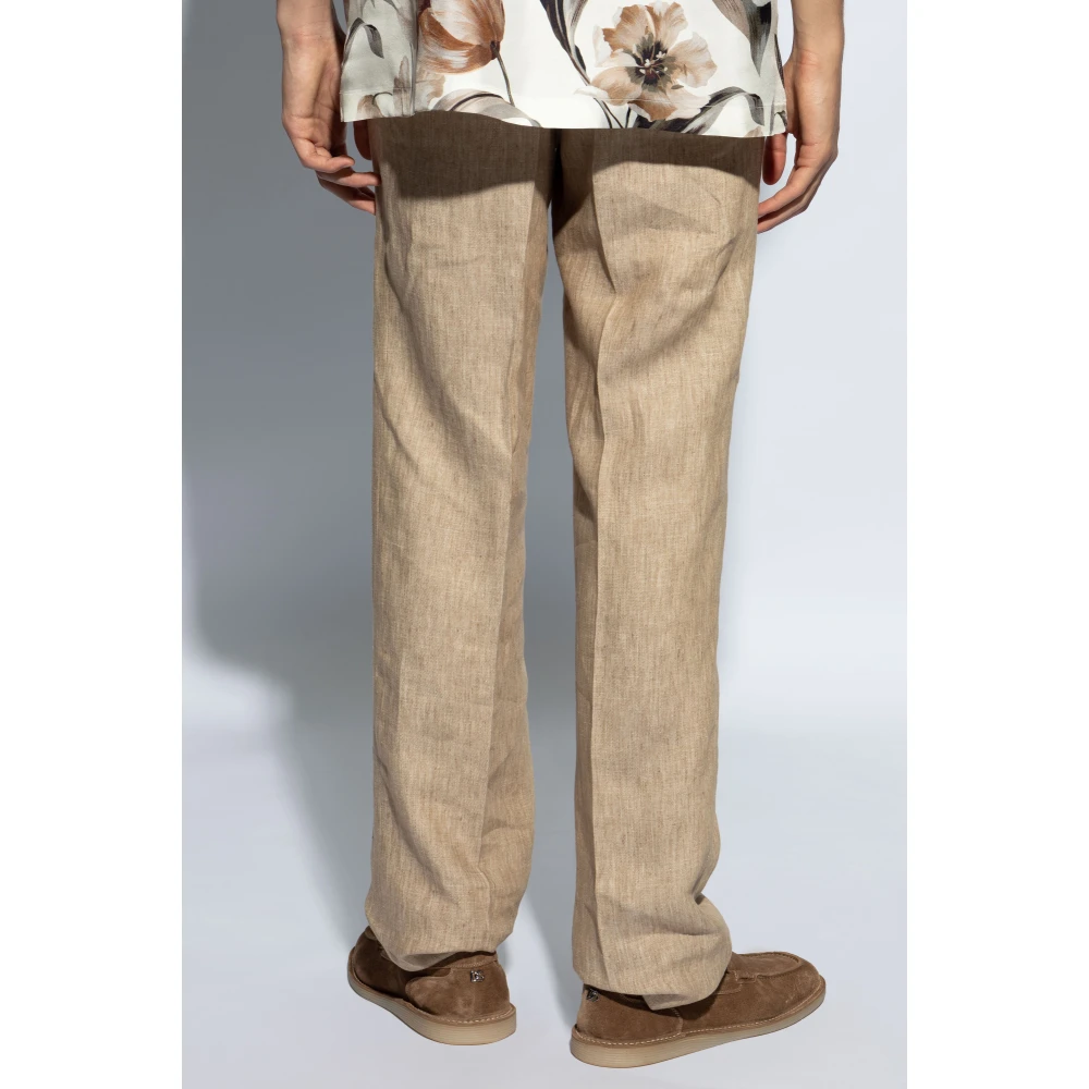Dolce & Gabbana Linnen broek Beige Heren
