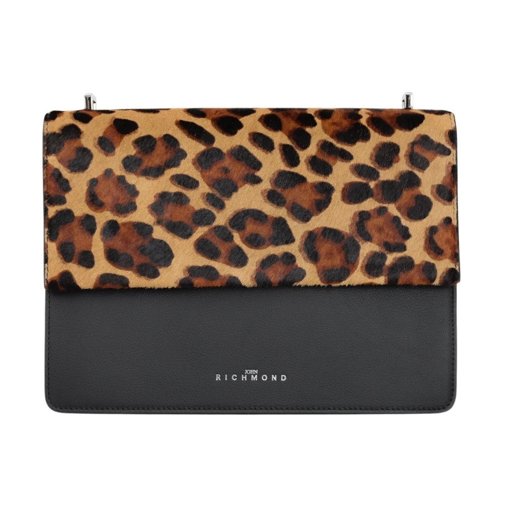 Richmond Zwarte Schoudertas met Dierenprint Multicolor Dames