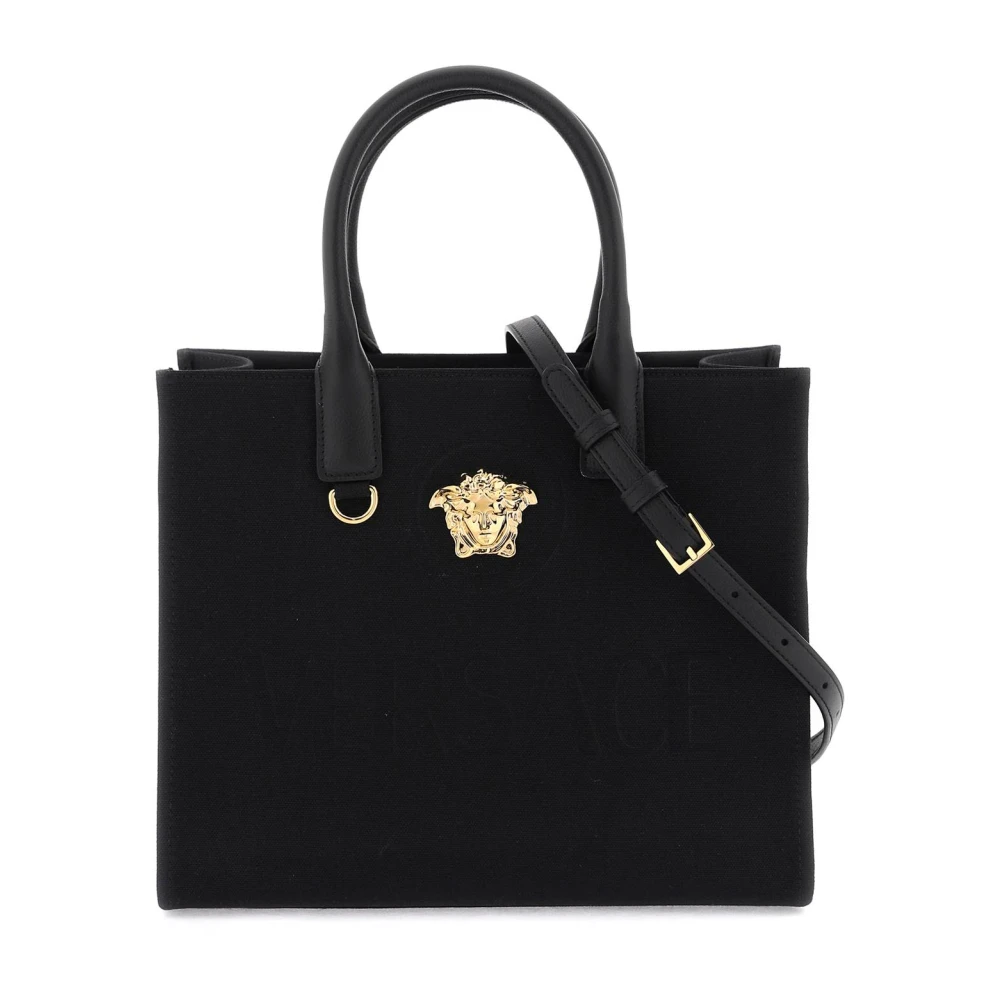 Versace Canvas 'La Medusa' Toteväska Black, Dam