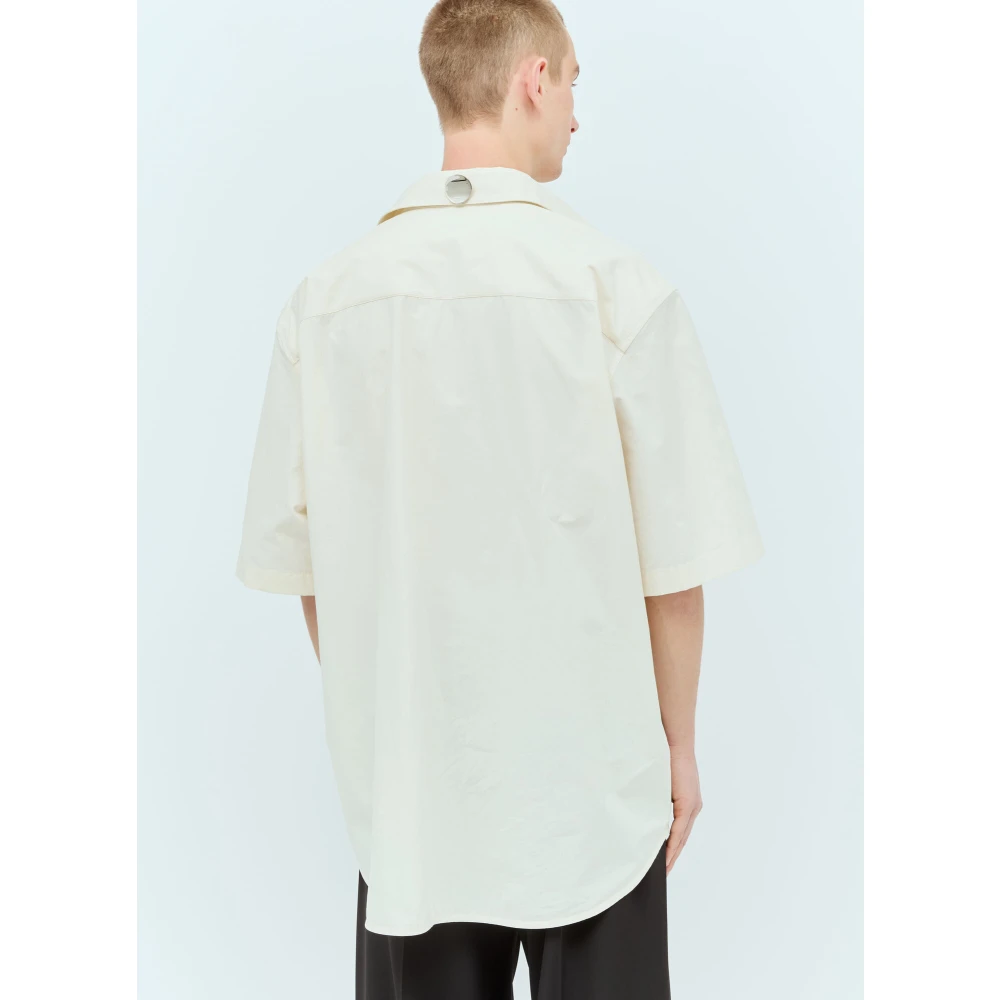Jil Sander Dubbelgelaagde Poplin Overhemd Beige Heren