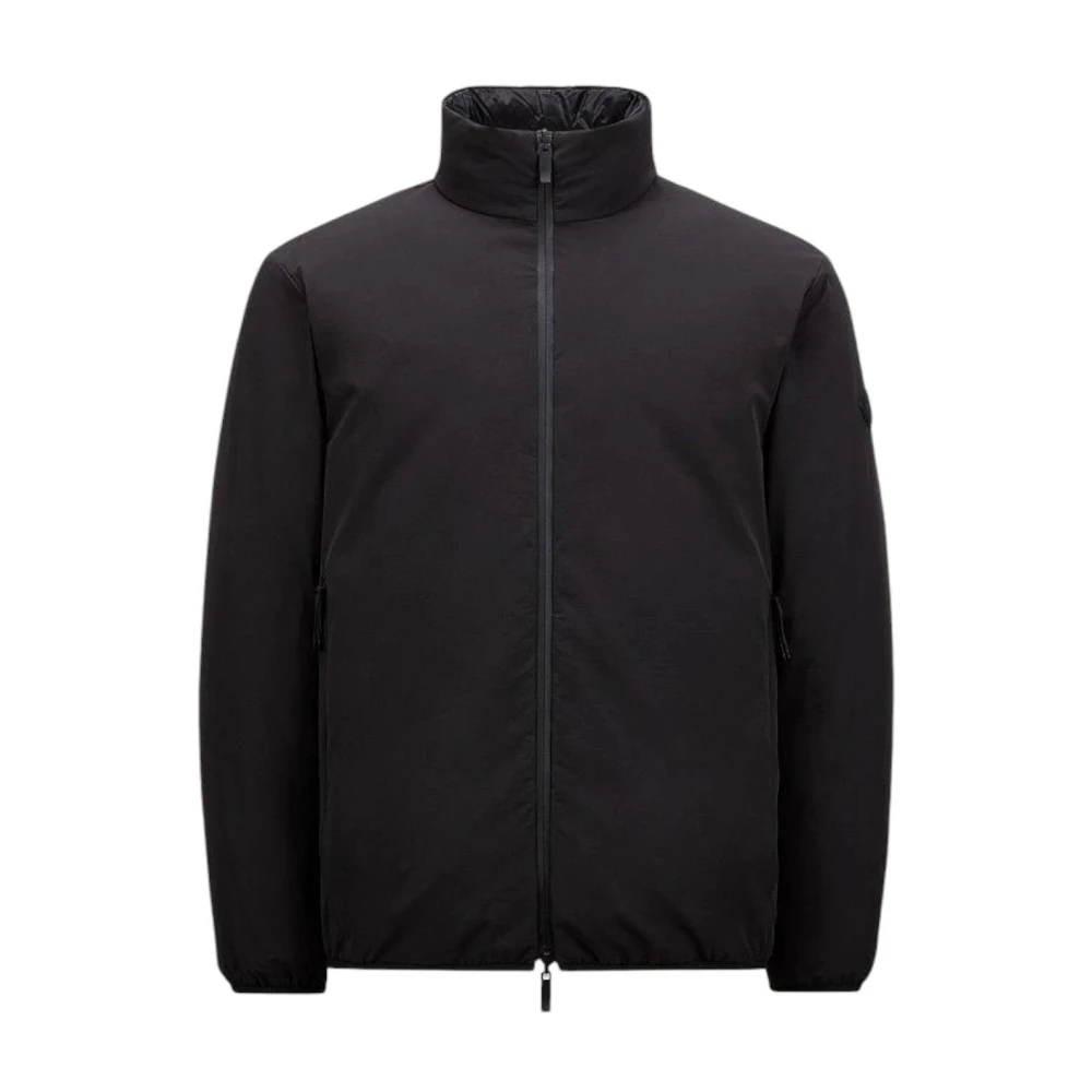 Moncler Black Light Jackets, Male, Xl, Reversible Short Down Jacket