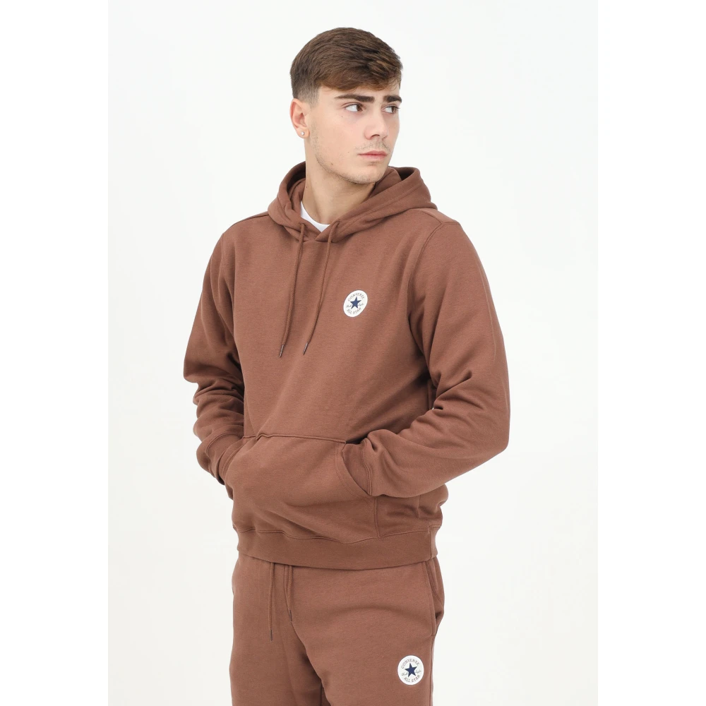 Converse Bruine hoodie met Chuck Taylor-patch Brown Heren