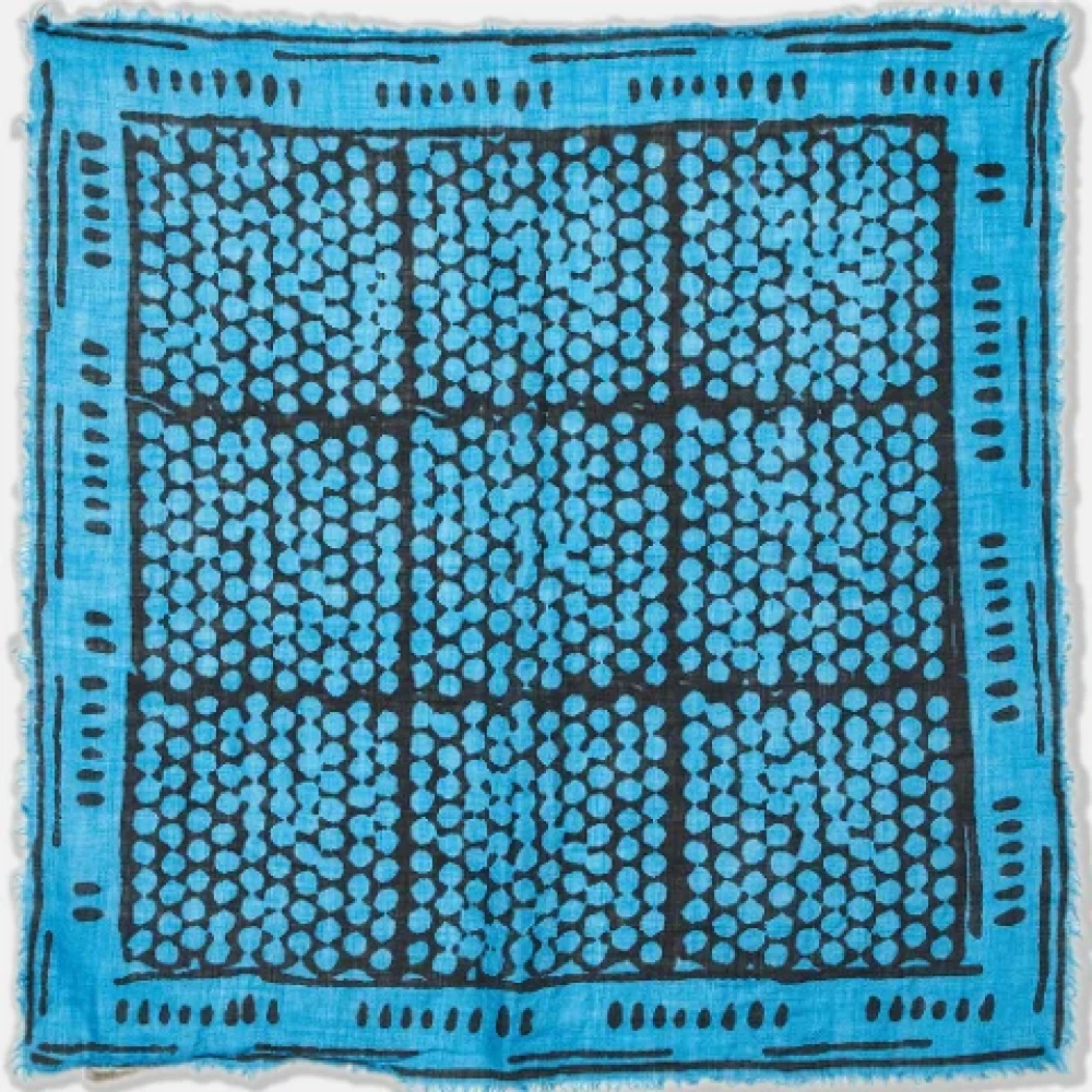 Bottega Veneta Vintage Pre-owned Silk scarves Blue Dames