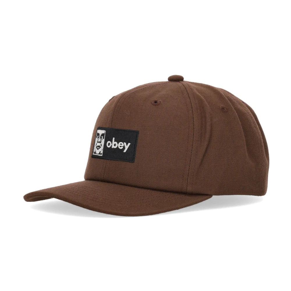 Obey Klassieke Snapback Bruine Gebogen Klep Pet Brown Heren