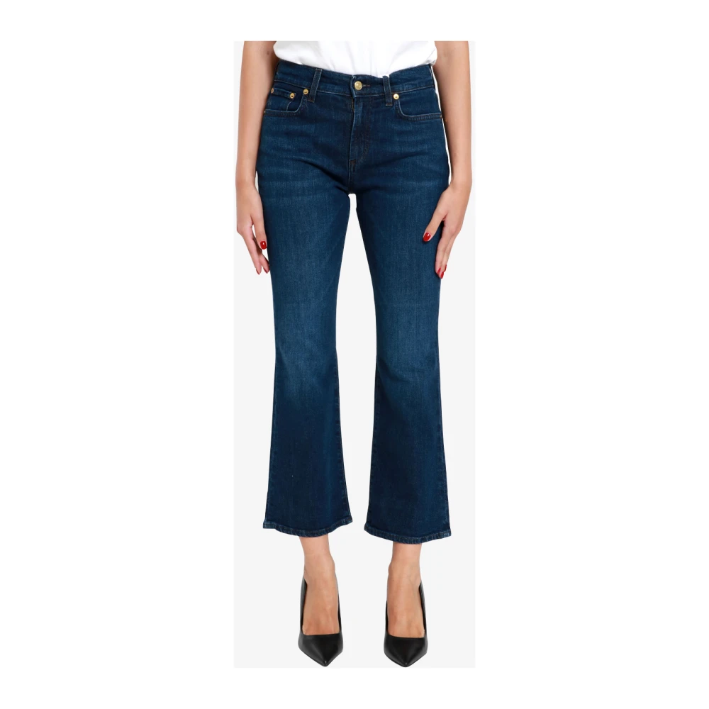 Roy Roger's Denim Bootcut Jeans met Salpa Patch Blue Dames