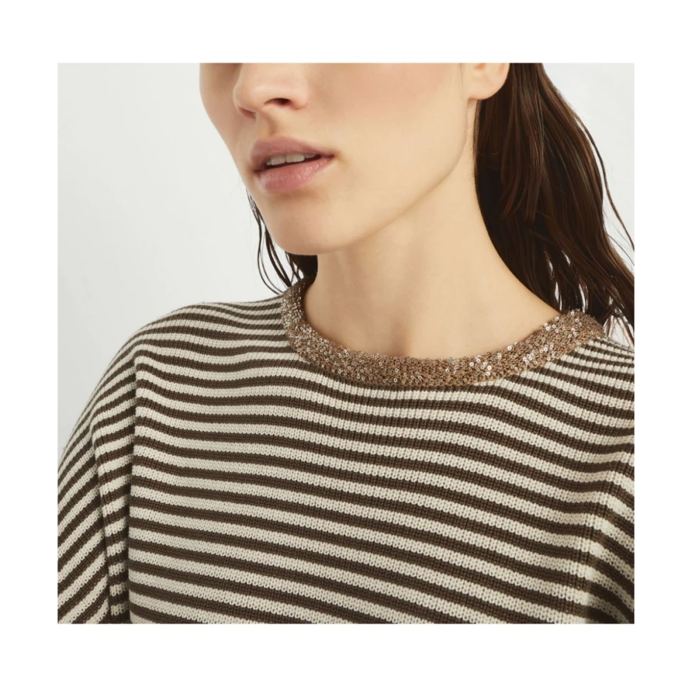 BRUNELLO CUCINELLI Stijlvolle T-shirts en Polos Brown Dames