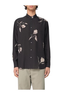 black-floral-silk-shirt