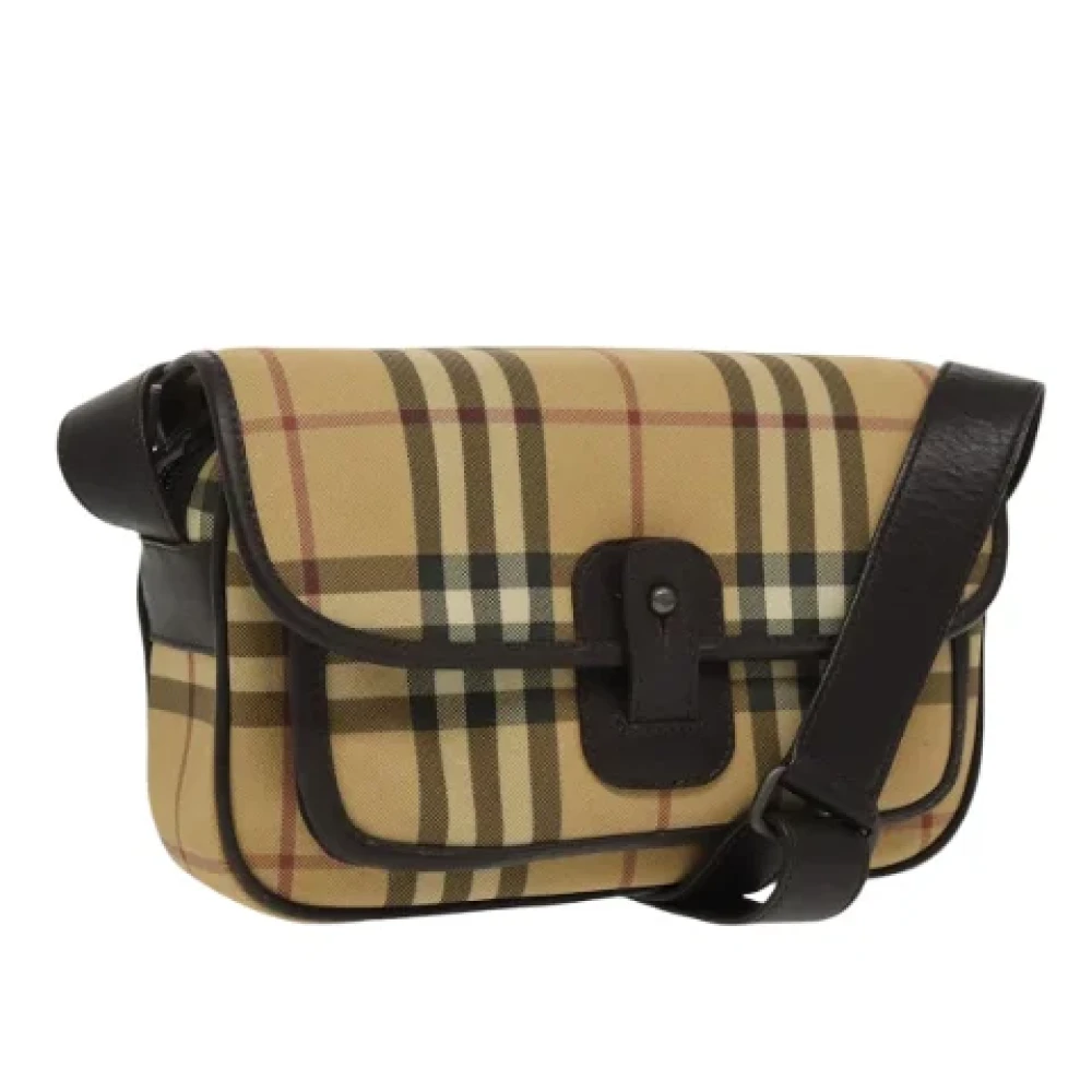 Burberry Vintage Pre-owned Leather shoulder-bags Beige Dames