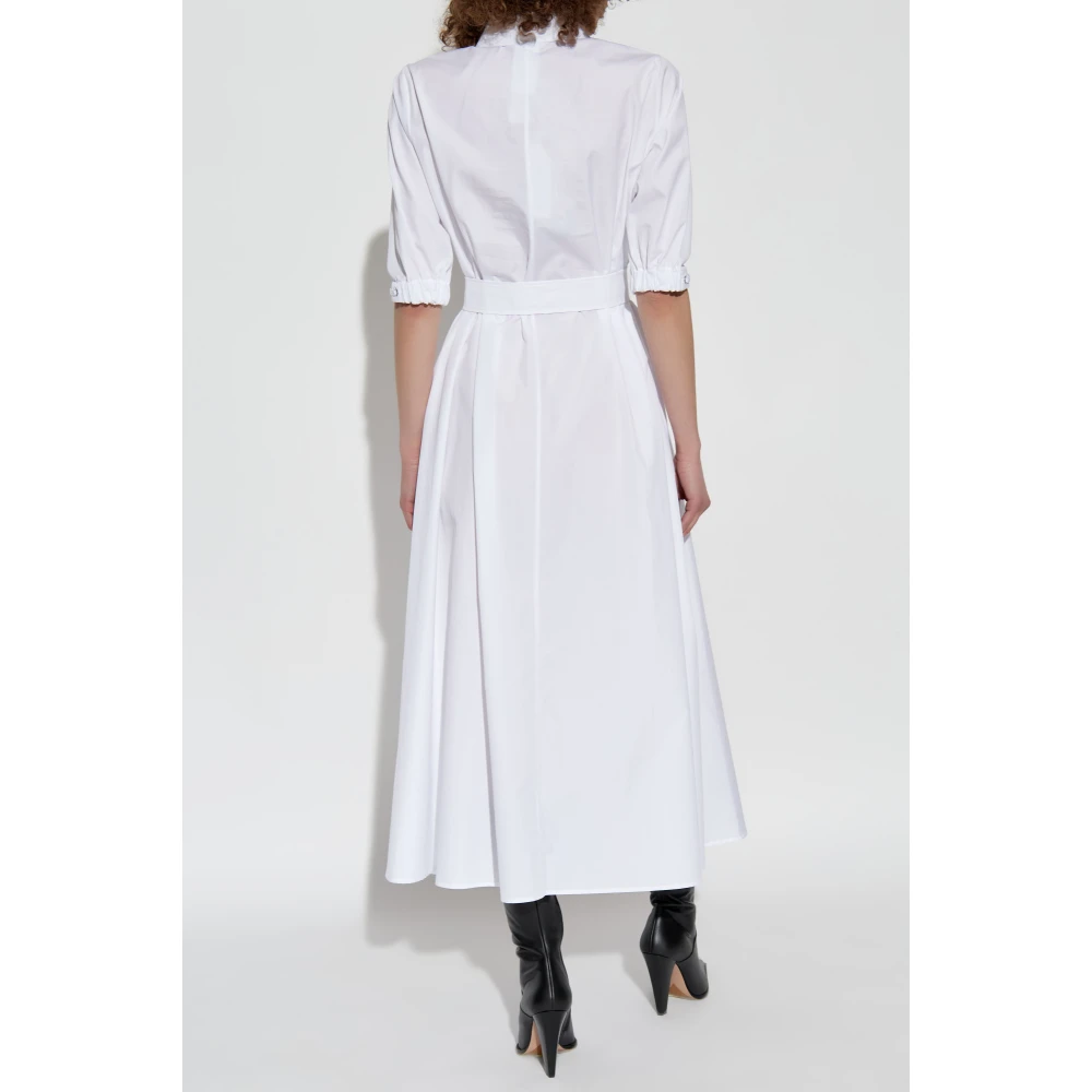 Max Mara Jurk met kraag 'Hoyo' White Dames