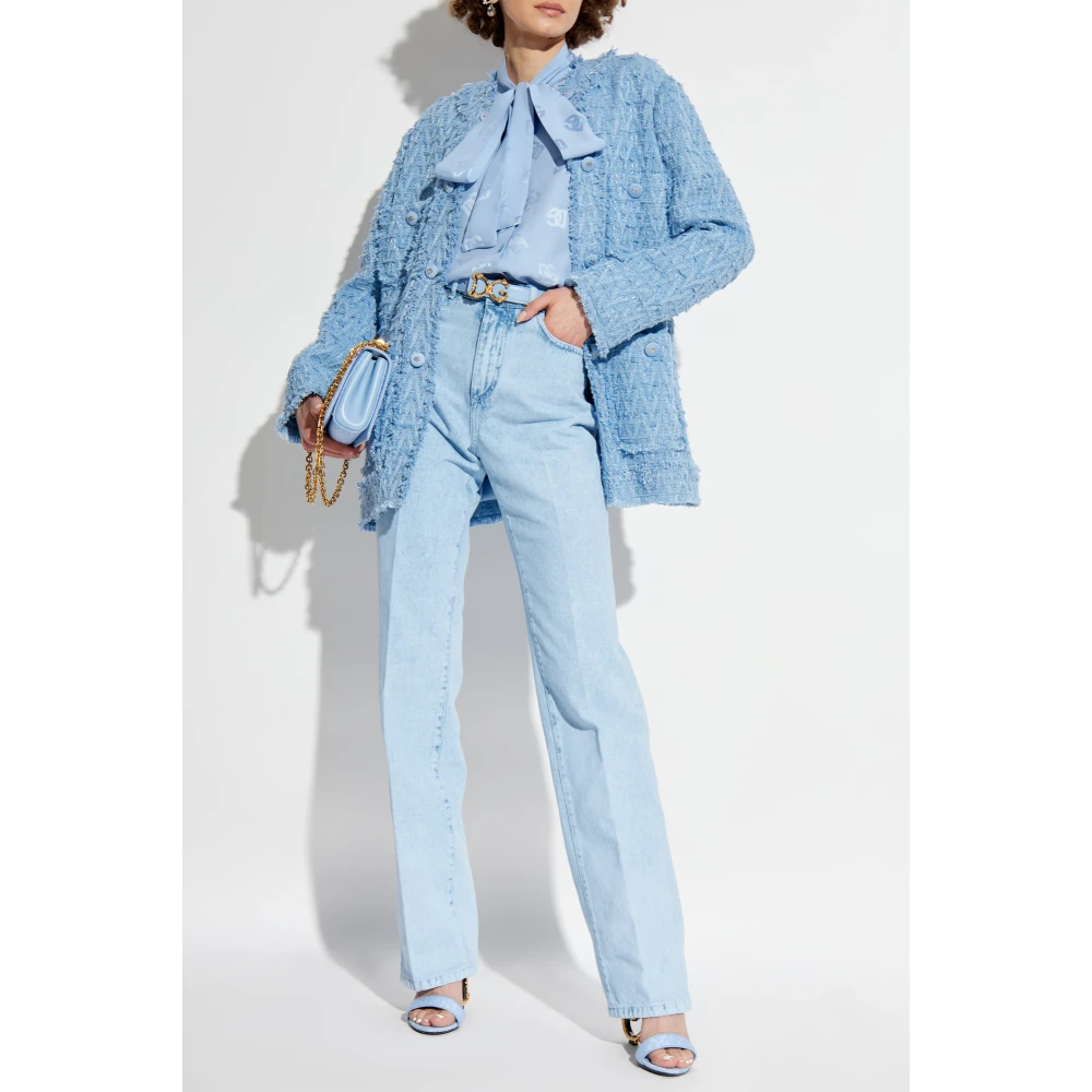 Dolce & Gabbana Jeans met logo Blue Dames