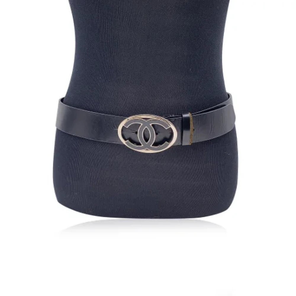 Chanel Vintage Pre-owned Leather belts Black Dames