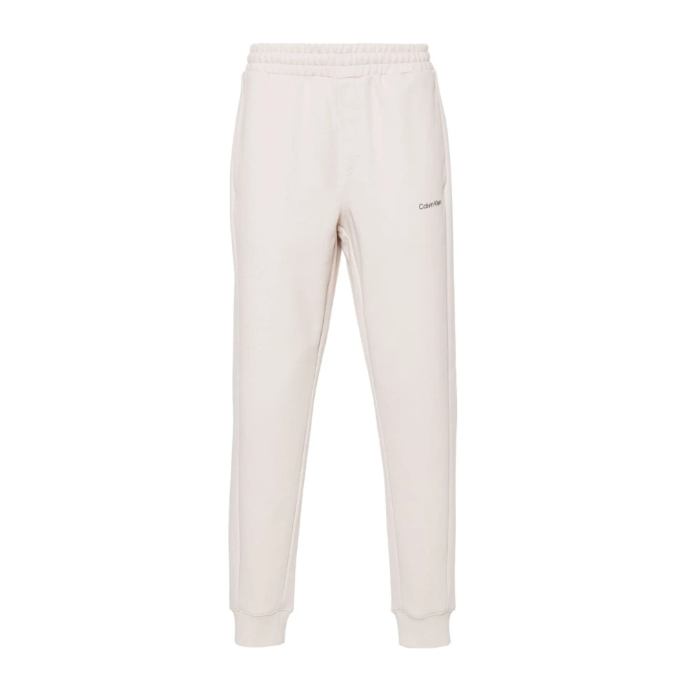 Calvin Klein Beige Sweatpants Comfort Fit Trekkoord Taille Beige Heren