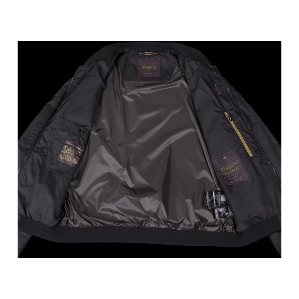 Moorer Aviator Bomber Jas Black Heren