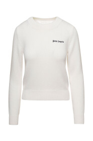 Biała Klasyczna Bluza z Logo