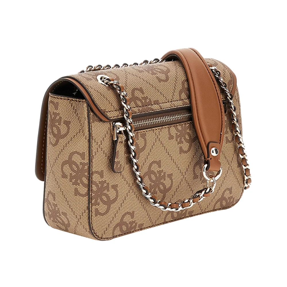 Guess Elegante witte schoudertas met gouden details Beige Dames