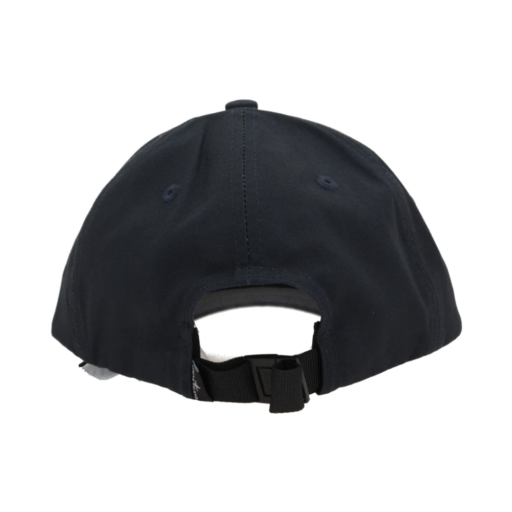 Stone Island Blauwe Canvas Baseballpet met Logopatch Blue Heren