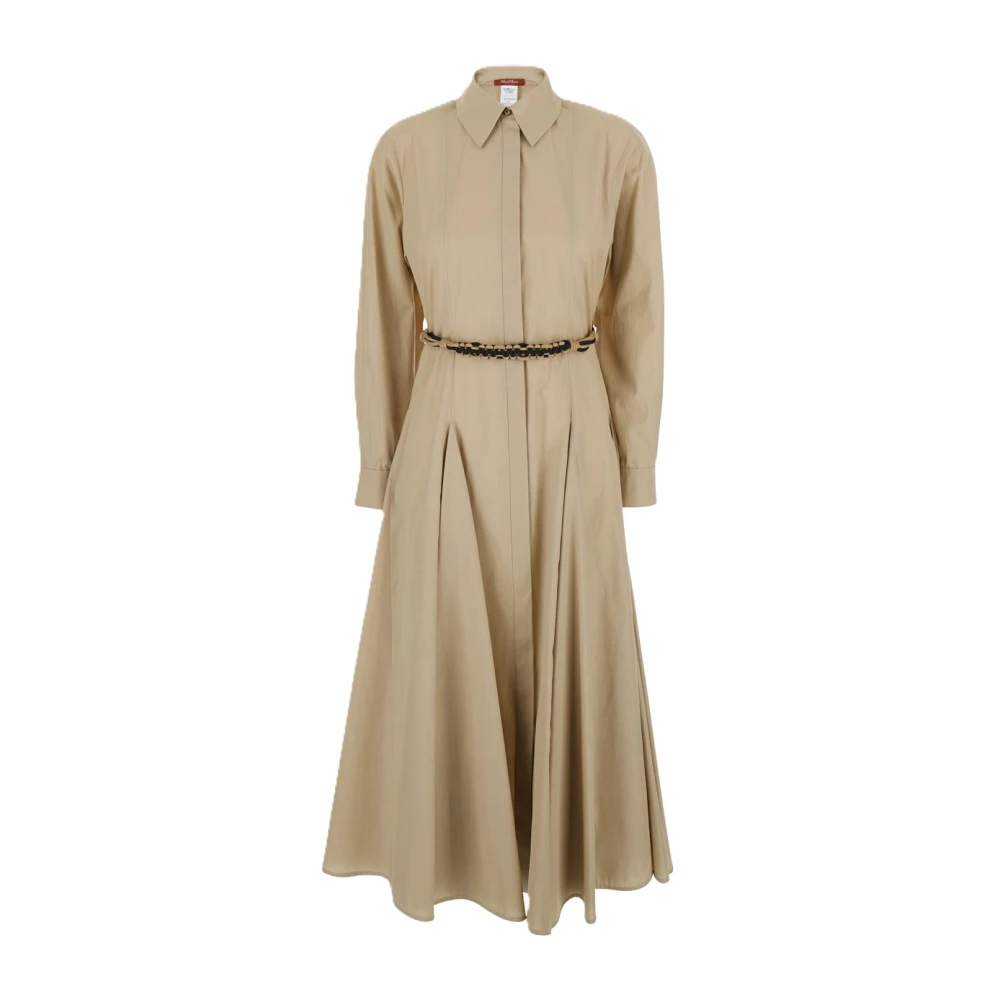 Max Mara Studio - Vestido Camisero Mstaffetto - Dresses - Mujer - Beige - Xs