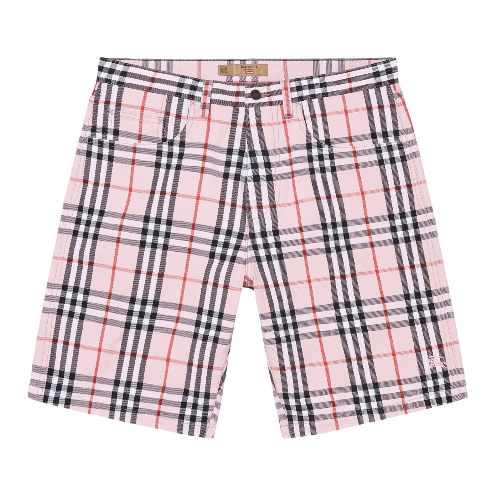 Supreme Roze Denim Shorts Limited Edition Pink Heren