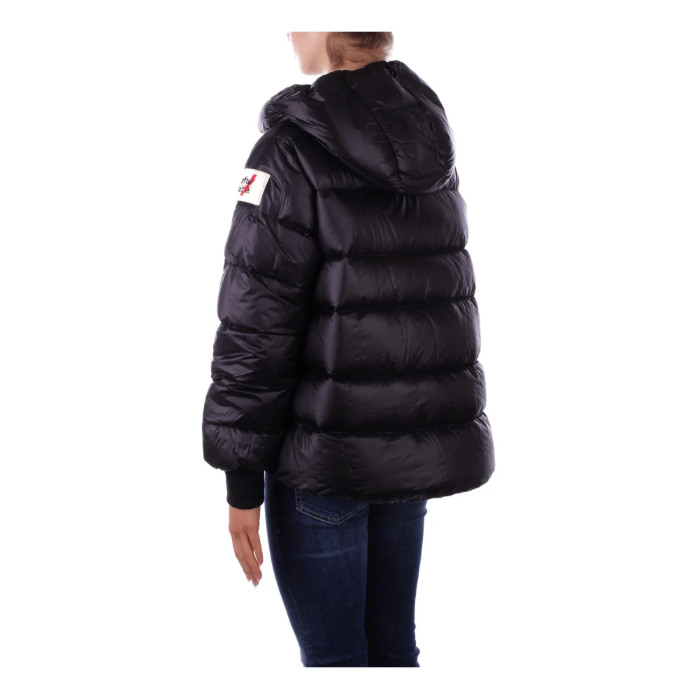 Afterlabel Zwarte jas met capuchon en ritssluiting Black Dames